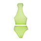 Turtle Neck Crop Top en High Waist Slip - Neon Groen - Pleasureplay 2 - Delige SetOuch! by Shots