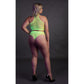Neon Turtle Neck en High Waist Slip - Groen - Pleasureplay 2 - Delige SetOuch! by Shots