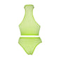 Neon Turtle Neck en High Waist Slip - Groen - Pleasureplay 2 - Delige SetOuch! by Shots