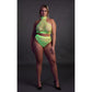 Neon Turtle Neck en High Waist Slip - Groen - Pleasureplay 2 - Delige SetOuch! by Shots