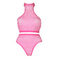 Turtle Neck Crop Top en High Waist Slip - Roze - Pleasureplay 2 - Delige SetOuch! by Shots