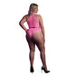 Turtle Neck Crop Top en High Waist Slip - Roze - Pleasureplay 2 - Delige SetOuch! by Shots