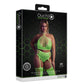 Twee - delige Set Met Crop Top En Kousen - Neon Roze of Groen - Pleasureplay 2 - Delige SetOuch! by Shots