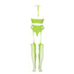 Twee - delige Set Met Crop Top En Kousen - Neon Roze of Groen - Pleasureplay 2 - Delige SetOuch! by Shots