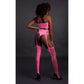 Neon Crop Top en Kousen Set - Roze - Pleasureplay 2 - Delige SetOuch! by Shots