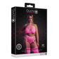 Tweedelige Set met Crop Top en Kousen - Roze - Pleasureplay 2 - Delige SetOuch! by Shots