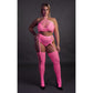 Tweedelige Set met Crop Top en Kousen - Roze - Pleasureplay 2 - Delige SetOuch! by Shots