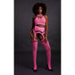 Neon Crop Top en Kousen Set - Roze - Pleasureplay 2 - Delige SetOuch! by Shots