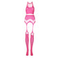 Neon Crop Top en Kousen Set - Roze - Pleasureplay 2 - Delige SetOuch! by Shots
