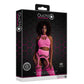 Neon Crop Top en Kousen Set - Roze - Pleasureplay 2 - Delige SetOuch! by Shots