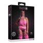 Tweedelige Set Crop Top en Jarretel Kousen - Roze - Pleasureplay 2 - Delige SetOuch! by Shots