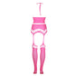 Tweedelige Set Crop Top en Jarretel Kousen - Roze - Pleasureplay 2 - Delige SetOuch! by Shots