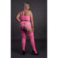 Tweedelige Set Crop Top en Jarretel Kousen - Roze - Pleasureplay 2 - Delige SetOuch! by Shots