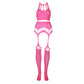 Tweedelige Set Crop Top en Jarretel Kousen - Roze - Pleasureplay 2 - Delige SetOuch! by Shots