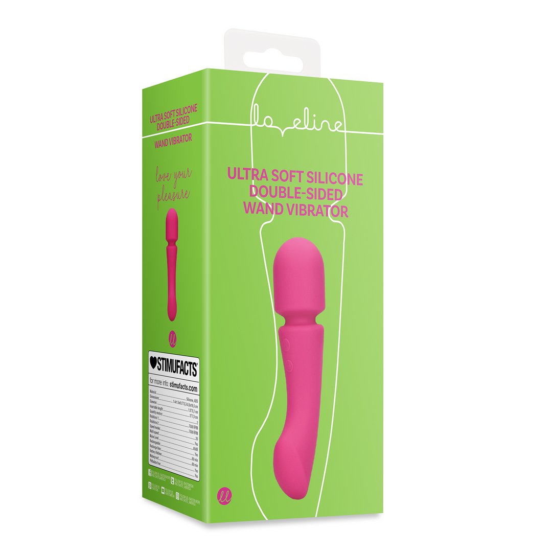 'UltraSoft Wand Vibrator Dubbelzijdig 20 cm - Zwart' - EroticToyzMassagetoestellen WandsLoveline by Shots