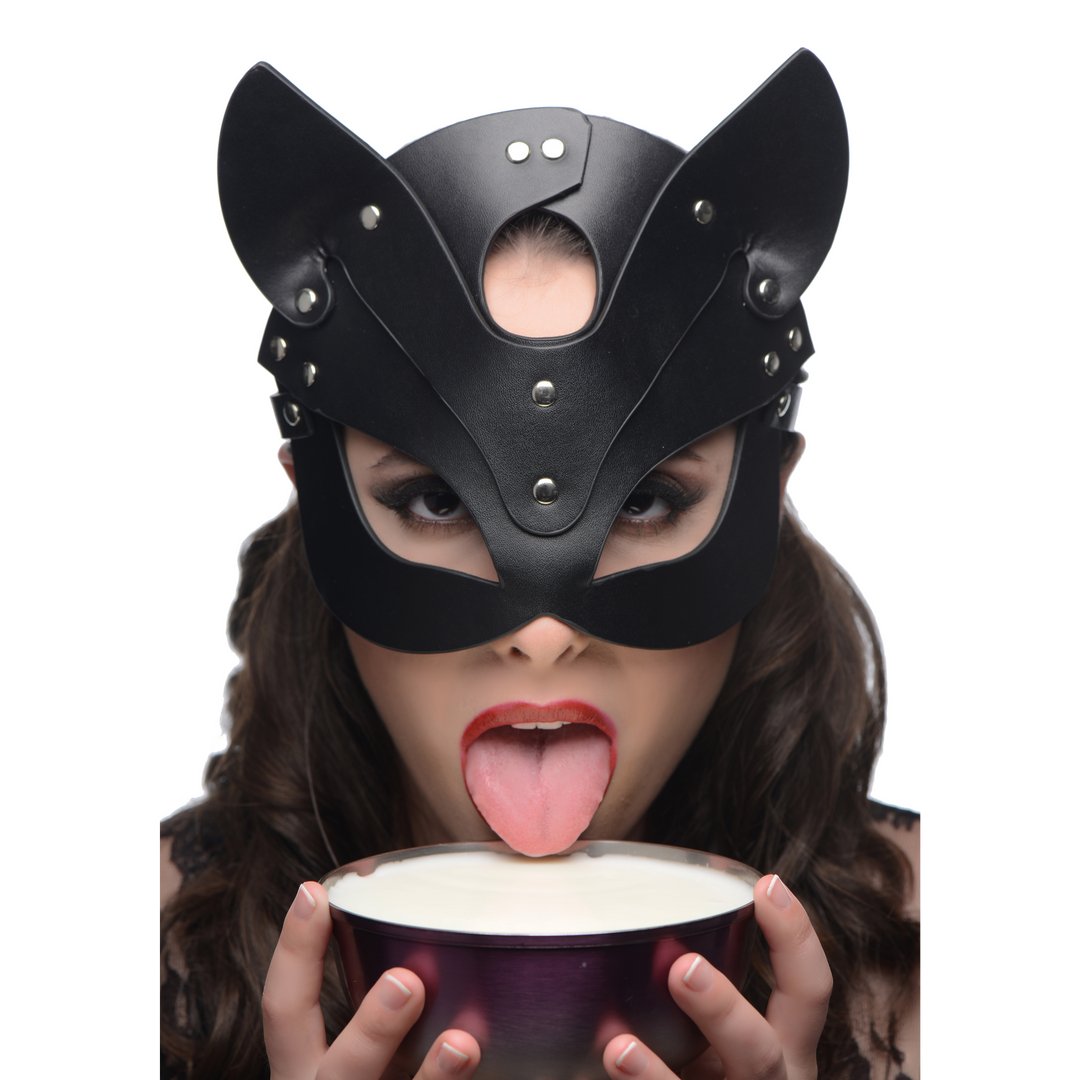 Kattenmasker - Veganistisch Zwart - Pleasureplay Fetish MaskerXR Brands
