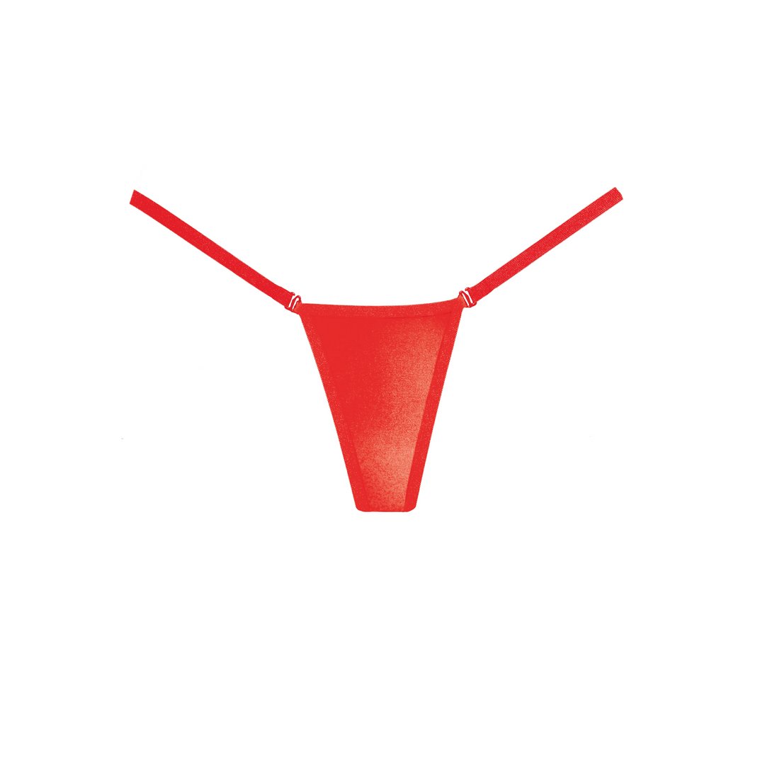 Wetlook Panty met G - String - One Size, Rood - Pleasureplay Strings en SlipjesAllure