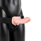 Vibrerende Holle Strap - On Dildo - 15,5 cm - Huidskleur - Pleasureplay HolRealRock by Shots