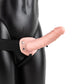 Vibrerende Holle Strap - On - 20,5 cm - Huidskleur - Pleasureplay HolRealRock by Shots