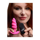 'Vibrating Silicone Swirl Butt Plug met Afstandsbediening - Zwart' - EroticToyzButtplugs Anale Dildo's VibrerendXR Brands