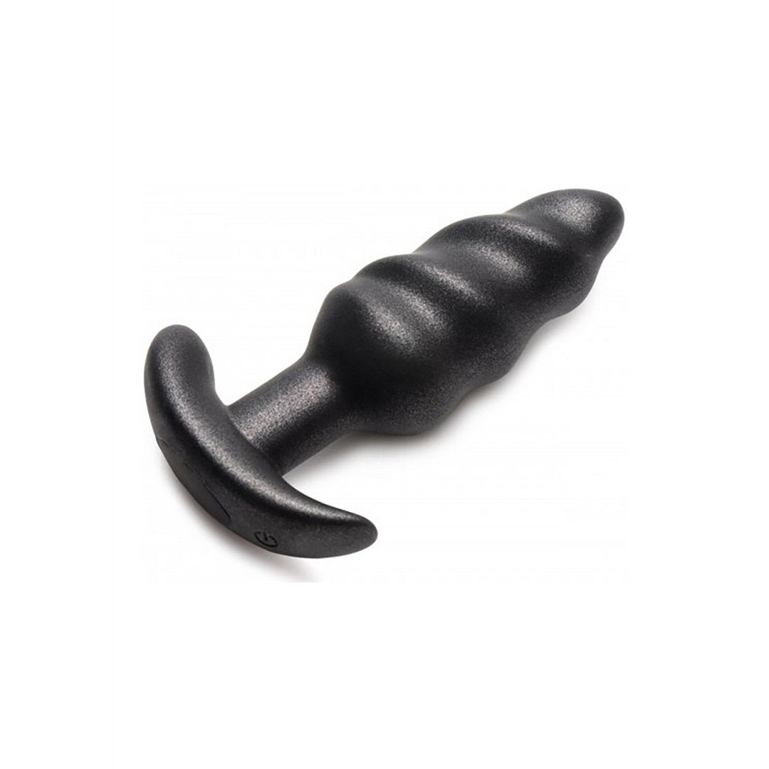 Vibrerende Siliconen Swirl Buttplug met Afstandsbediening en 25 Verschillende Snelheden - EroticToyzButtplugs Anale Dildo's VibrerendXR Brands