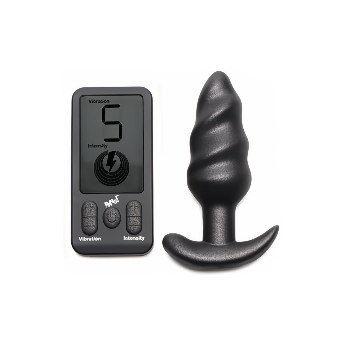 Vibrerende Siliconen Swirl Buttplug met Afstandsbediening en 25 Verschillende Snelheden - EroticToyzButtplugs Anale Dildo's VibrerendXR Brands