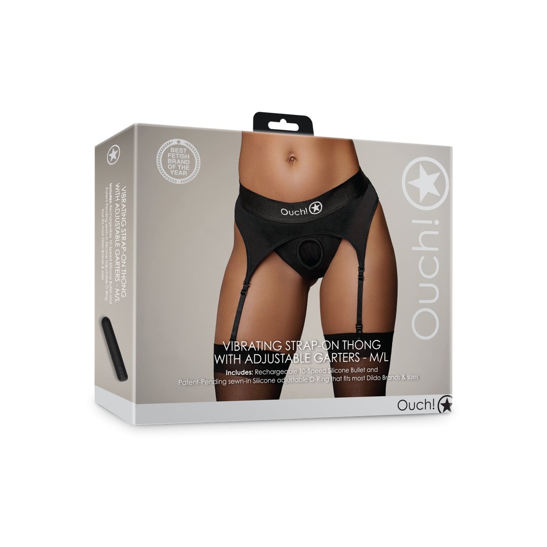 Vibrerende Strap - on Boxer - L - Zwart - EroticToyzVibrerende SlipjesOuch! by Shots