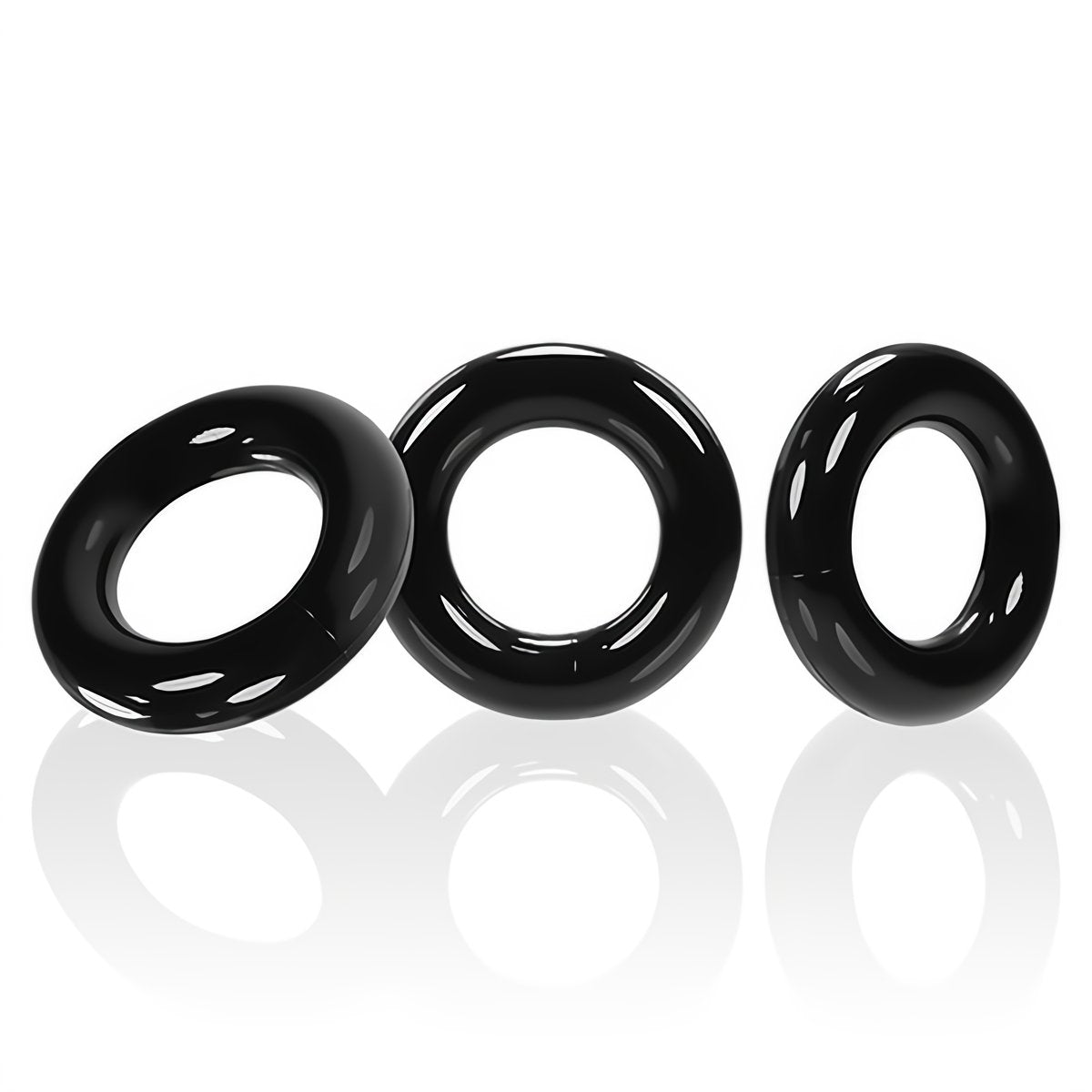 'Willy Rings Stretchy Cockrings 3 - Pack - Zwart' - EroticToyzCockringenOxballs