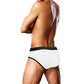 Zwembroek - Wit Met Oversized Pootafdruk - L - EroticToyzZwemkleding voor HemProwler