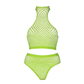 Neon Turtle Neck en High Waist Slip - Groen - Pleasureplay 2 - Delige SetOuch! by Shots