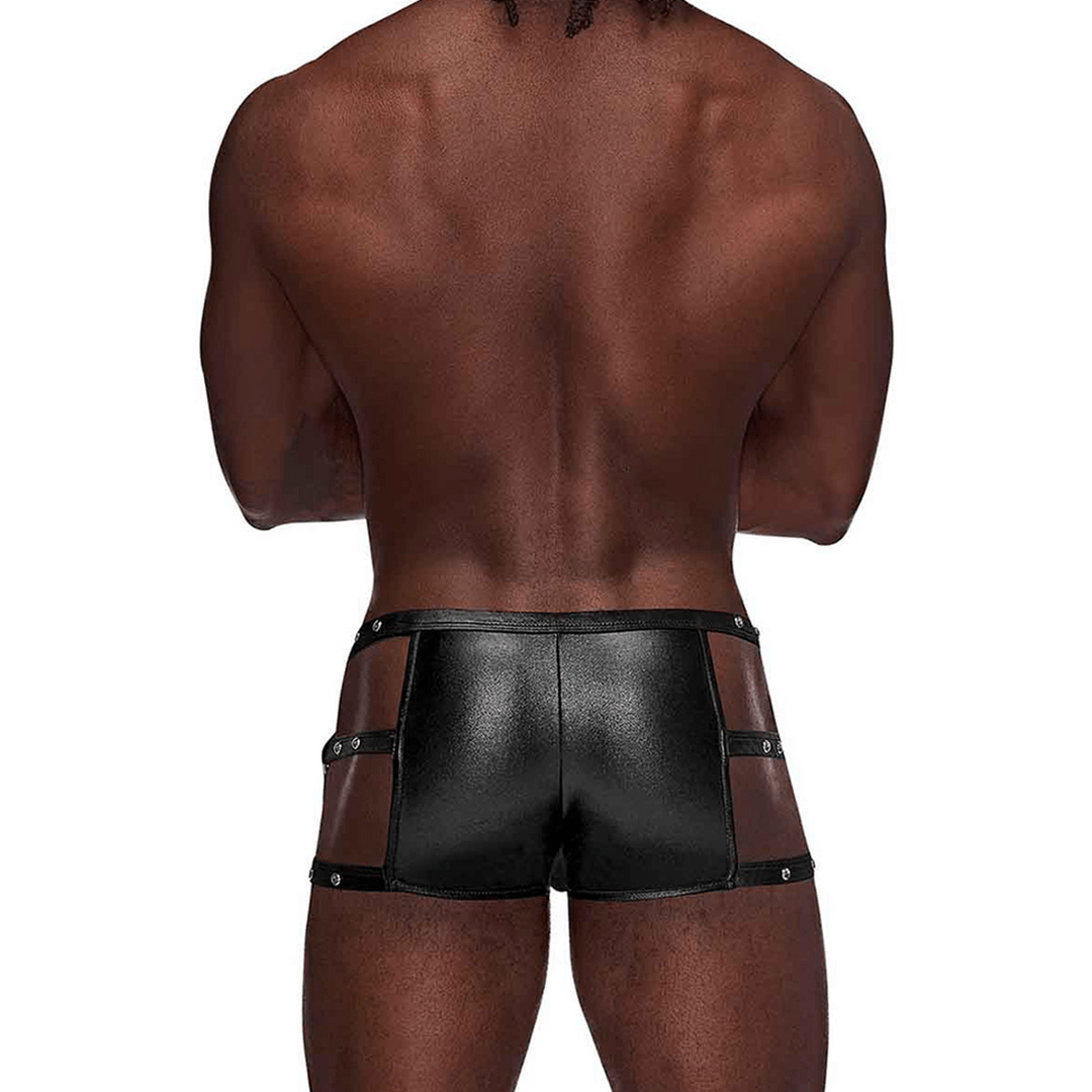 Cage - Short Met Studs - XL Zwart - Pleasureplay Fetishkleding voor HemMale Power